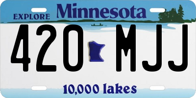 MN license plate 420MJJ