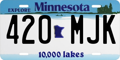 MN license plate 420MJK
