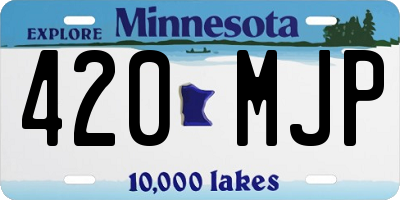 MN license plate 420MJP