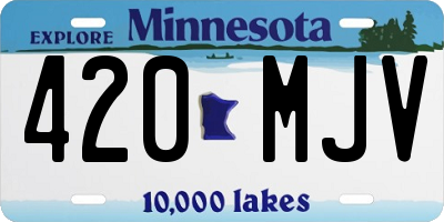 MN license plate 420MJV