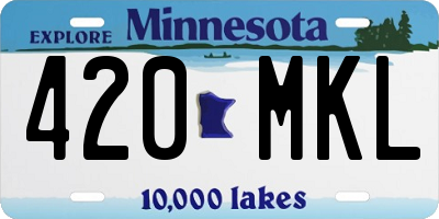MN license plate 420MKL