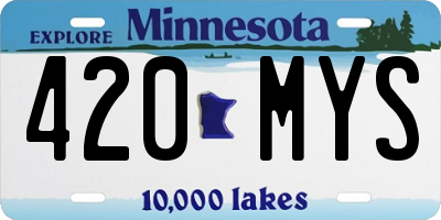 MN license plate 420MYS