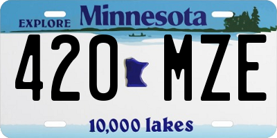MN license plate 420MZE