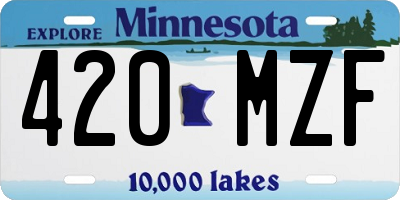 MN license plate 420MZF