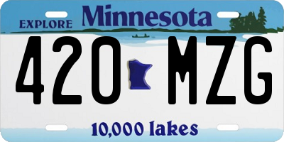 MN license plate 420MZG