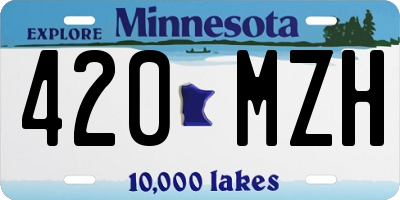 MN license plate 420MZH