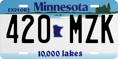 MN license plate 420MZK