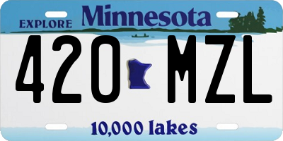 MN license plate 420MZL