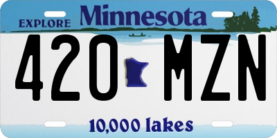 MN license plate 420MZN