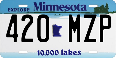 MN license plate 420MZP