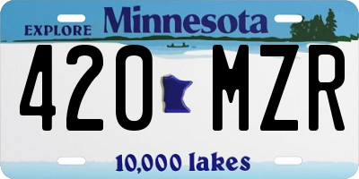 MN license plate 420MZR