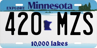 MN license plate 420MZS