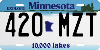 MN license plate 420MZT