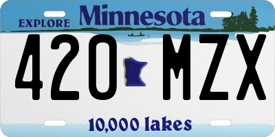 MN license plate 420MZX