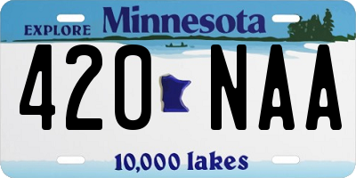 MN license plate 420NAA