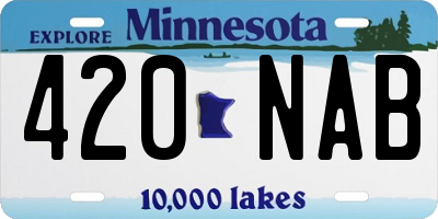 MN license plate 420NAB