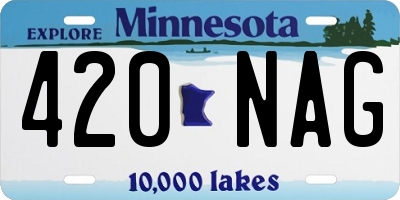 MN license plate 420NAG