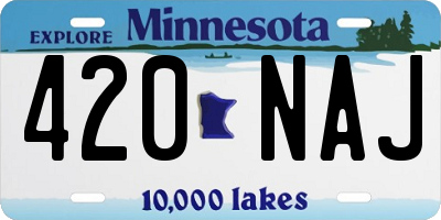 MN license plate 420NAJ
