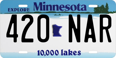 MN license plate 420NAR