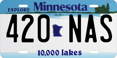 MN license plate 420NAS