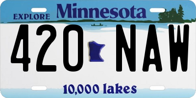 MN license plate 420NAW
