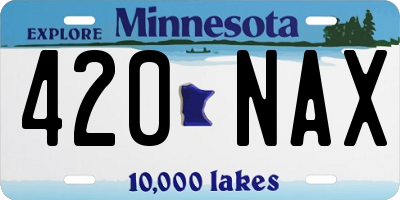 MN license plate 420NAX
