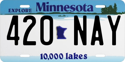 MN license plate 420NAY