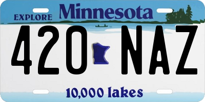 MN license plate 420NAZ