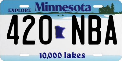 MN license plate 420NBA