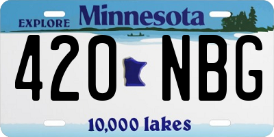 MN license plate 420NBG
