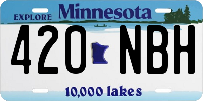 MN license plate 420NBH