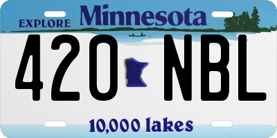 MN license plate 420NBL