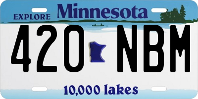 MN license plate 420NBM