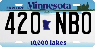 MN license plate 420NBO