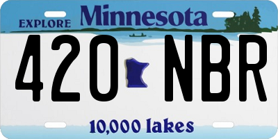 MN license plate 420NBR