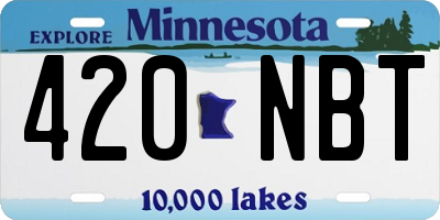 MN license plate 420NBT