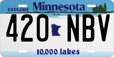 MN license plate 420NBV