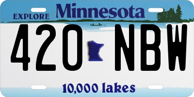 MN license plate 420NBW