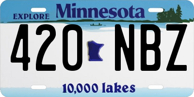 MN license plate 420NBZ