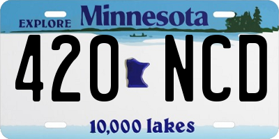 MN license plate 420NCD