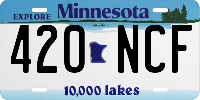 MN license plate 420NCF
