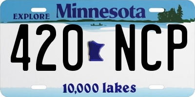 MN license plate 420NCP