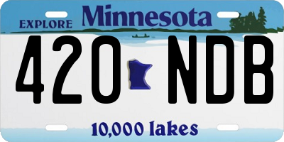 MN license plate 420NDB