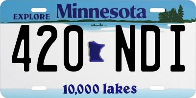 MN license plate 420NDI