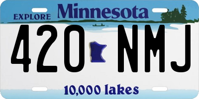 MN license plate 420NMJ