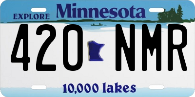 MN license plate 420NMR