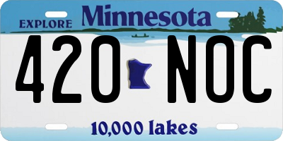 MN license plate 420NOC