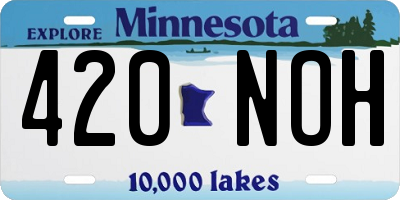 MN license plate 420NOH