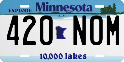 MN license plate 420NOM