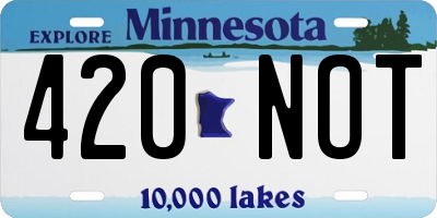 MN license plate 420NOT